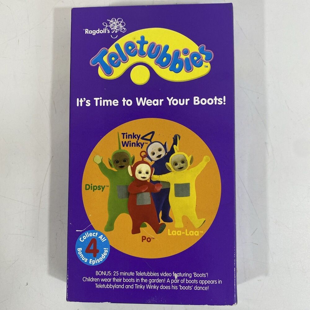 Teletubbies VHS 2004 It’s Time To Wear Your‎ Boots! Rare HTF